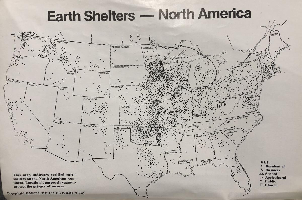 Earth Shelter Map - 1982