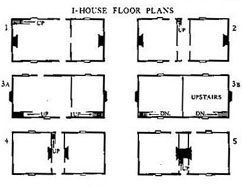 Typical I house floor plans.
