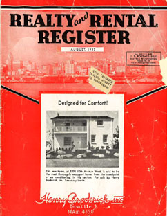 Realty and Rental Register, Seattle - August 1937