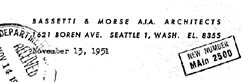 Bassetti & Morse Letterhead - 1951