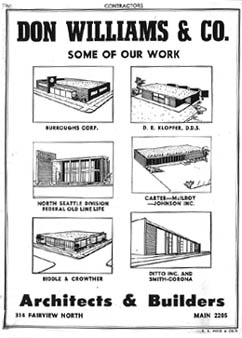 Don Williams & Co. Advertisement, Seattle Polk Directory - 1955