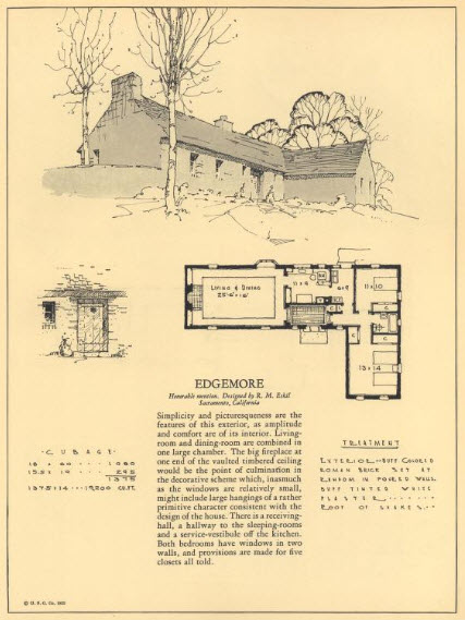Fireproof Homes of Period Designs - 1926. Rolf M. Eskil design.