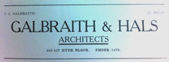 Galbraith & Hals Advertisement, Polk Directory - 1905