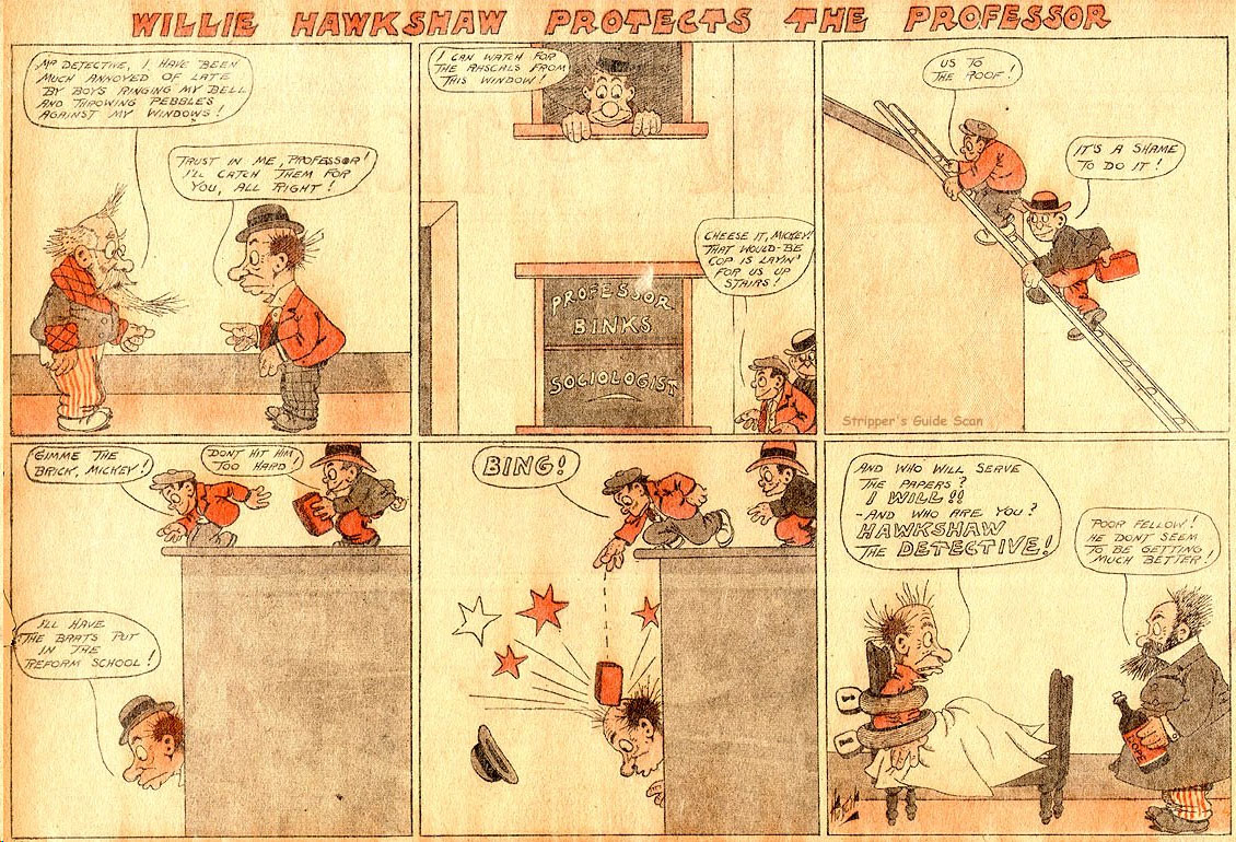 Willie Hackshaw cartoon strip